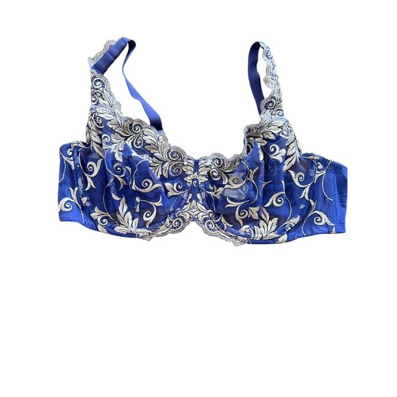Pretty blue lacy bra from SOMA size 40C unlined - Picture 1 of 3